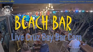 Beach Bar St John Webcam [upl. by Fawcette624]