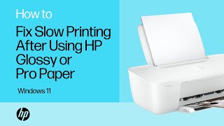 Fix slow printing after using HP Glossy Brochure or Professional Paper from Windows 11 HP Support [upl. by Attelrac]