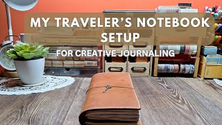 My Travelers Notebook Setup for Creative Journaling 🎨📒 [upl. by Nocaed589]