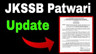 JKSSB Patwari Update [upl. by Ydnam633]