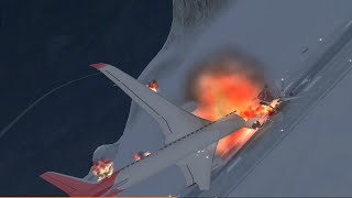 REALISTIC FLIGHT CRASH 😱 will it survive Game name plane crash flight simulator [upl. by Coy873]