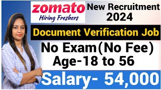 Zomato Work From Home Jobs Hiring Freshers Zomato Recruitment 2024Latest jobs 2024Jobs Sep2024 [upl. by Nnayram]