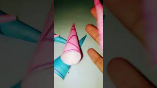 lets make nails with paper easy paper nail creative arts [upl. by Odrarej]