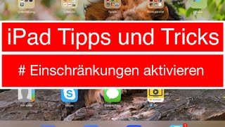 iPad Einschränkungen aktivieren Ungewolltes Löschen von Apps verhindern [upl. by Silyhp342]