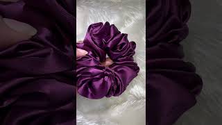 Purple Satin scrunchie order now on  1on1bowsnscrunchie shorts scrunchies xxlscrunchies [upl. by Eiramlirpa404]