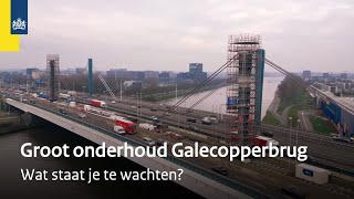 Onderhoud aan de Galecopperbrug op de A12 [upl. by Sekofski]