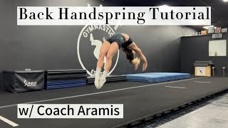 How To Do A Back Handspring  Quick Back Handspring Tutorial [upl. by Sesom831]