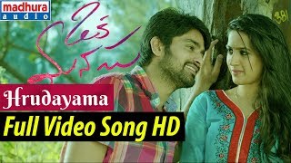 Hrudayama Full Video Song  Oka Manasu Movie  Naga Shaurya  Niharika Konidela  Madhura Audio [upl. by Neirrad]