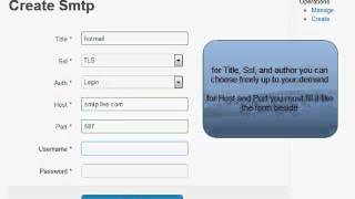 Setting SMTP in Hotmail [upl. by Richie]