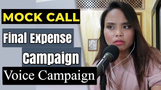 Mock Call Final Expense Campaign  Call Center [upl. by Hintze356]