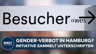 HAMBURG Volksinitiative fordert Verbot von Gendern  über 16000 Unterschriften [upl. by Yreved]