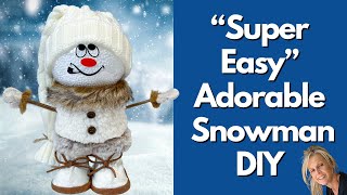 Super Easy Diy Adorable Snowman  Lets Get Crafting [upl. by Maurice]