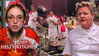 Chef Who’s Not Allowed To Eat Pasta Cooks Pasta  Hells Kitchen [upl. by Ytnom]