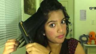 Straightening Short Thick WavyCurly Hair [upl. by Melitta]