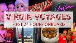 Valiant Lady Review 2023  First 24 Hours On Board  Virgin Voyages [upl. by Marlene]