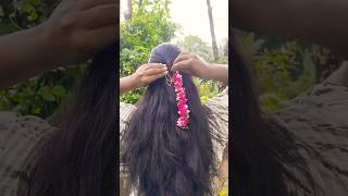 Rose Flower string gajrahairstyle shortvideo [upl. by Retsbew]