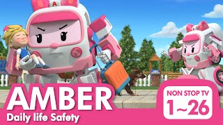 🚑Daily life Safety with AMBER Full Episodes│126 Episodes│2 Hour│Robocar POLI TV [upl. by Runkel]