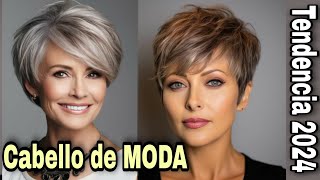 CABELLO DE MODA TENDENCIA 2024 NUEVOS Cortes de Pelo PIXIE A MIDI MUJER de 4070 años [upl. by Noived]