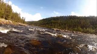 Ivalojoki Canoeing and fishing trip in Finland [upl. by Rabbi671]