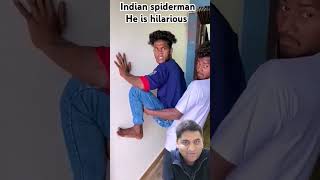 Indian Spiderman He is genius in all his videos Must watch spidermanedit ultimatespiderman shorts [upl. by Esenej]