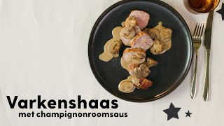 Varkenshaas bakken met champignonsaus  Allerhande [upl. by Malinde]