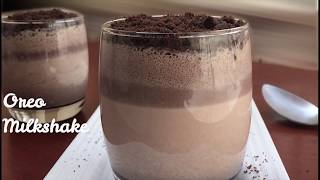 Oreo Milkshake  Just 3 Ingredients  Super Delicious Layered Oreo Milkshake  in 2 Minutes [upl. by Yarahs123]