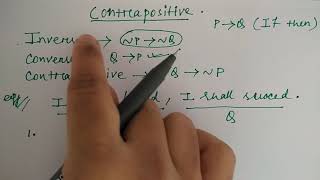 converse inverse and contrapositive example  discrete mathematics  HINDI  Niharika Panda [upl. by Osrit]