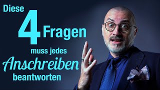 Bewerbungsschreiben Diese 4 Fragen MUSS jedes Anschreiben beantworten [upl. by Azarria]