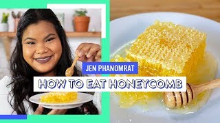 How To Eat Honeycomb  Good Times With Jen [upl. by Auehsoj]