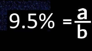 95 to fraction  95 percent to fraction  convert percentage to fraction [upl. by Shea427]