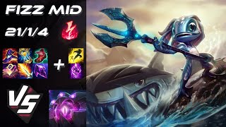 MID Fizz vs VelKoz  EU Grandmaster Patch 1423 [upl. by Eimmak]