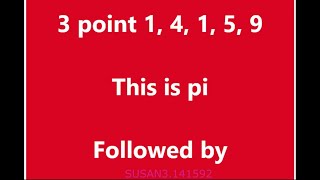 ONE HOUR LOOP The Pi Song Lyric  100 Digits of Pi 😊 [upl. by Bechler]