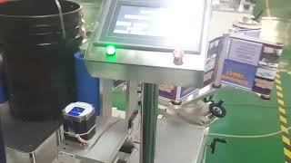 Pail bucket sticker labeling machine semi automatic [upl. by Graig]