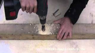 HowTo Mit Zapfenbohrern in Holz bohren wwwbohreronlineshopde [upl. by Nerok]