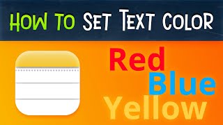 Apple Notes Tutorial How to Change Text Color [upl. by Olegnaed50]