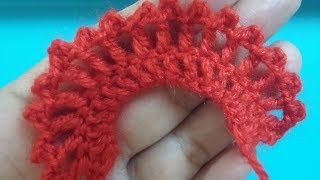 crochet design 3 chain picot for begineers [upl. by Wilburn]