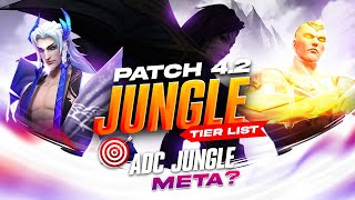 WILD RIFT BEST JUNGLE SOLO QUEUE TIERLIST  Patch 42 [upl. by Nerhtak]