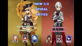 C0 NaviaC0 Furina Hypercarry amp C0 Arlecchino Overloaded  Abyss 50 Floor 12 Genshin Impact [upl. by Aigneis]