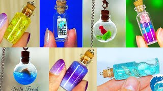 20 mini Charm Bottles  Cutest Jewelry DIY MINI CHARMS IN A BOTTLE [upl. by Rosalynd781]