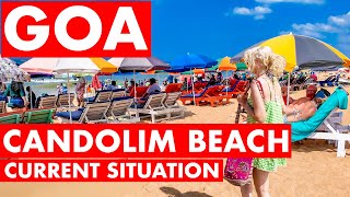 Goa  Candolim Beach  2023  Situation Update  Shacks Watersports Goa Vlog  North Goa [upl. by Wolliw]