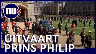 Zo zag de uitvaart van prins Philip op Windsor Caste eruit  NUnl [upl. by Wolfram385]