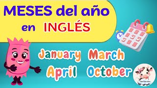 MESES del AÑO en INGLÉS para NIÑOS 📅  Los MESES del Año en INGLÉS  TinaEducativa [upl. by Ayenat]