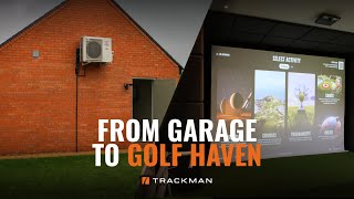 Garage Makeover  Trackman Home Golf Simulator [upl. by Dyke]