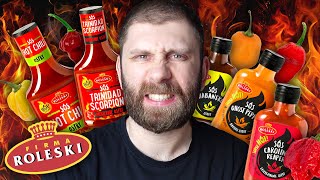 Jak OSTRE są sosy ROLESKI  Test Habanero Ghost Pepper amp Carolina Reaper [upl. by Eidaj]