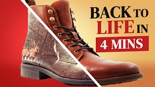 Ultimate Guide To Restoring Leather Boots  Back To Life In 4 Mins [upl. by Snapp]