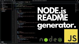 README Generator App with NODEjs Inquirer JavaScript [upl. by Enitsuj107]