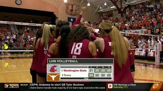 WSU Volleyball Highlights at 6 Texas 91523 [upl. by Maxie204]