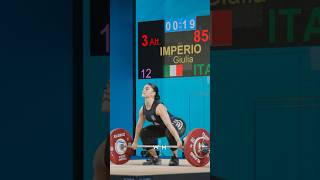 Giulia’s Clutch Snatch To Stay In The Competition giuliaimperio weightlifting [upl. by Bertsche438]