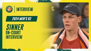 Sinner Round 2 postmatch interview  RolandGarros 2024 [upl. by Tynan]