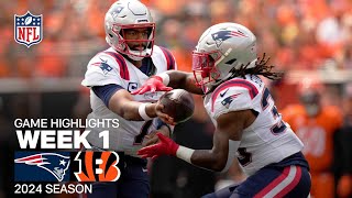 New England Patriots vs Cincinnati Bengals Game Highlights  NFL 2024 Season [upl. by Kristofor]